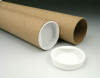 Fiberboard Mailing Tube with Plastic End Plugs - Kraft