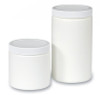 White Wide Mouth High Density Polyethylene Jar with Caps (Qty) 1 Roll