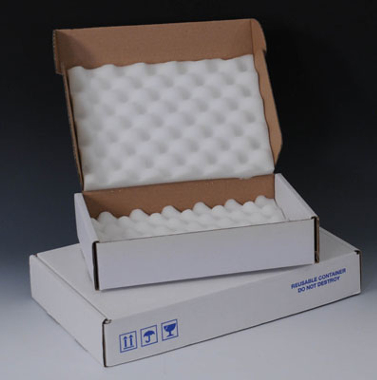 Foam-Lined Corrugated Mailer - White (200-lb. Test / 32-lb. ECT) (Qty) 12 Items  - SOLD IN BUNDLES
