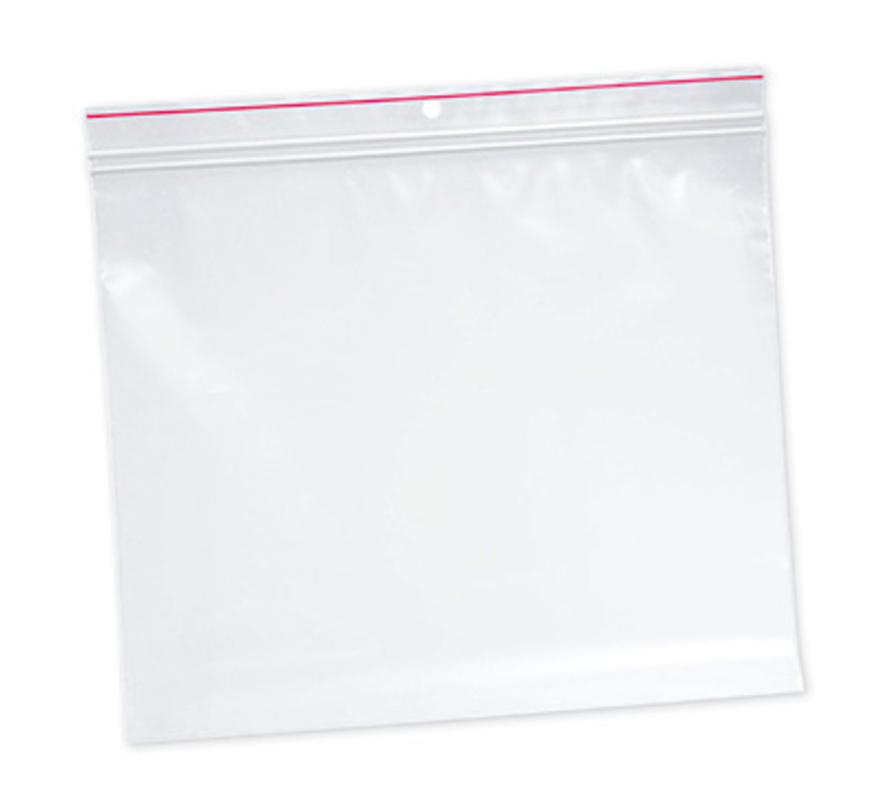 10" x 12" Minigrip Red Line Double Zipper Bag with Hang Hole (4 mil) (Qty) 500 Items