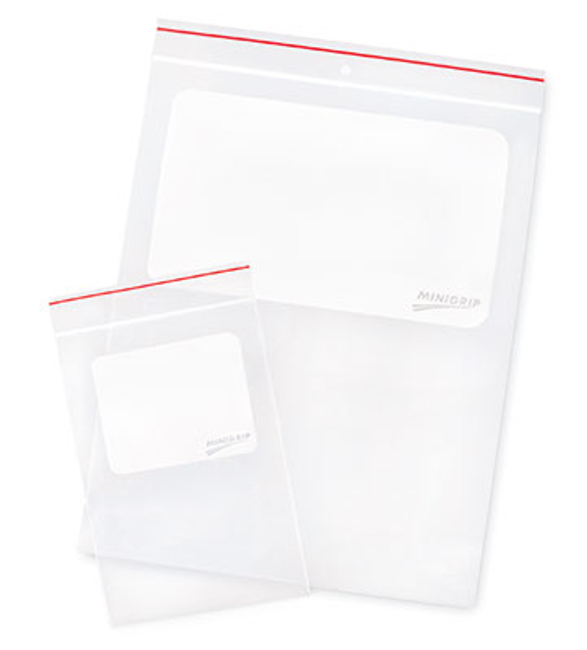 Minigrip Red Line Write-on Zipper Bag (2 mil) (Qty) 1000 Items