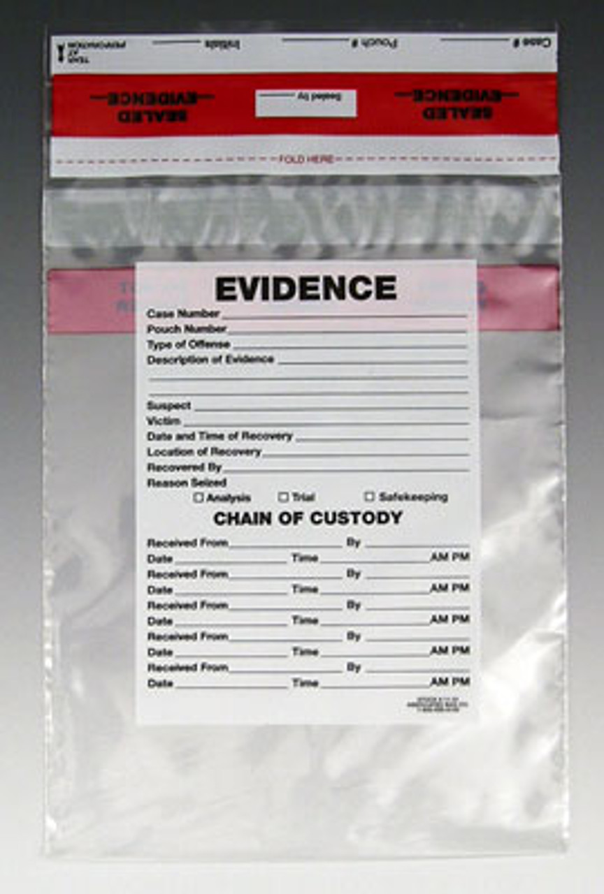 Tamper-Evident Evidence Bag (3 mil) (Qty) 500 Items