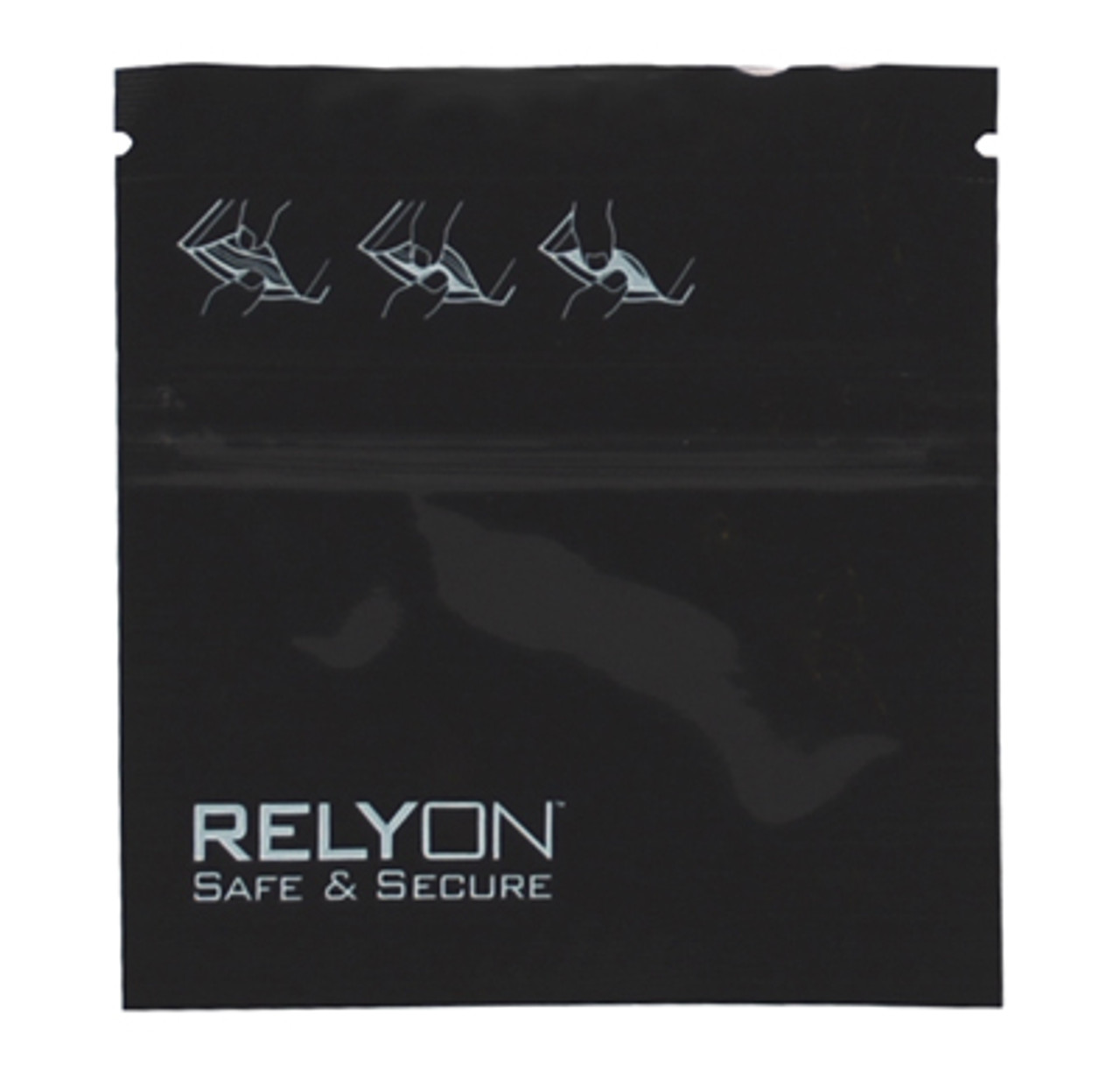 RELYON Stand-Up Safety Zipper Bag - Black - 1 oz. (Qty) 500 Items