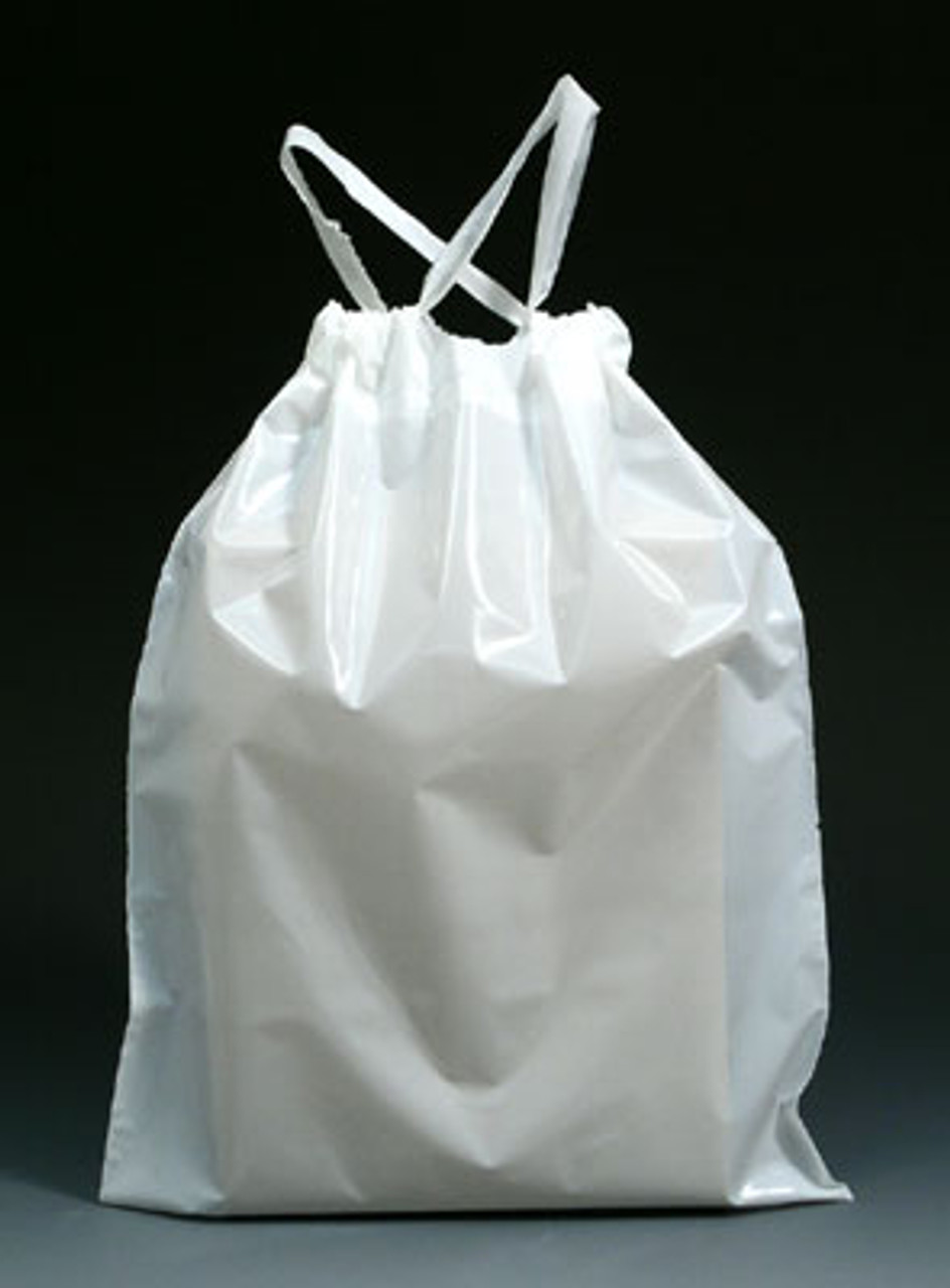 Poly Bag with Drawtape - White (1.75 mil)