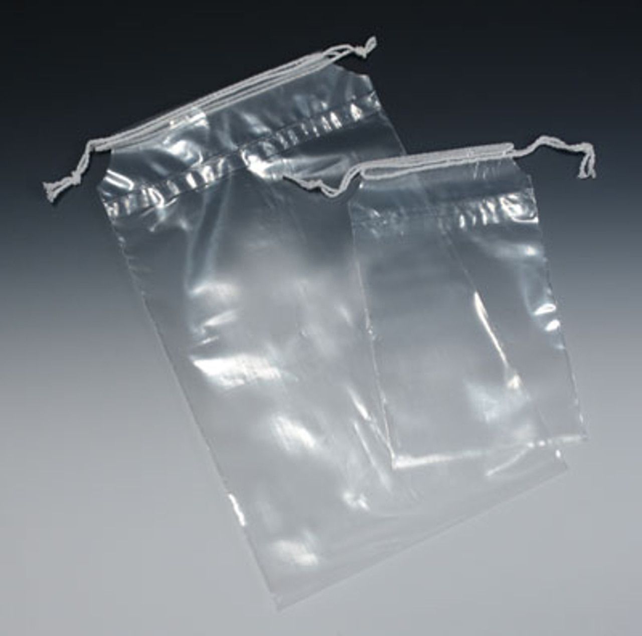 Poly Bag with Double Drawstring (2 mil)