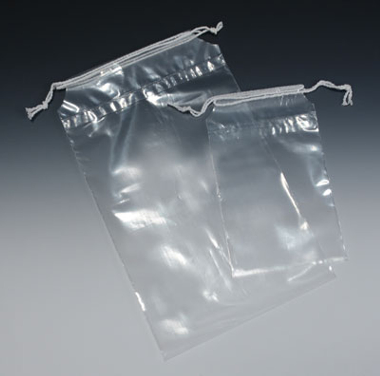 Poly Bag with Double Drawstring (3 mil)