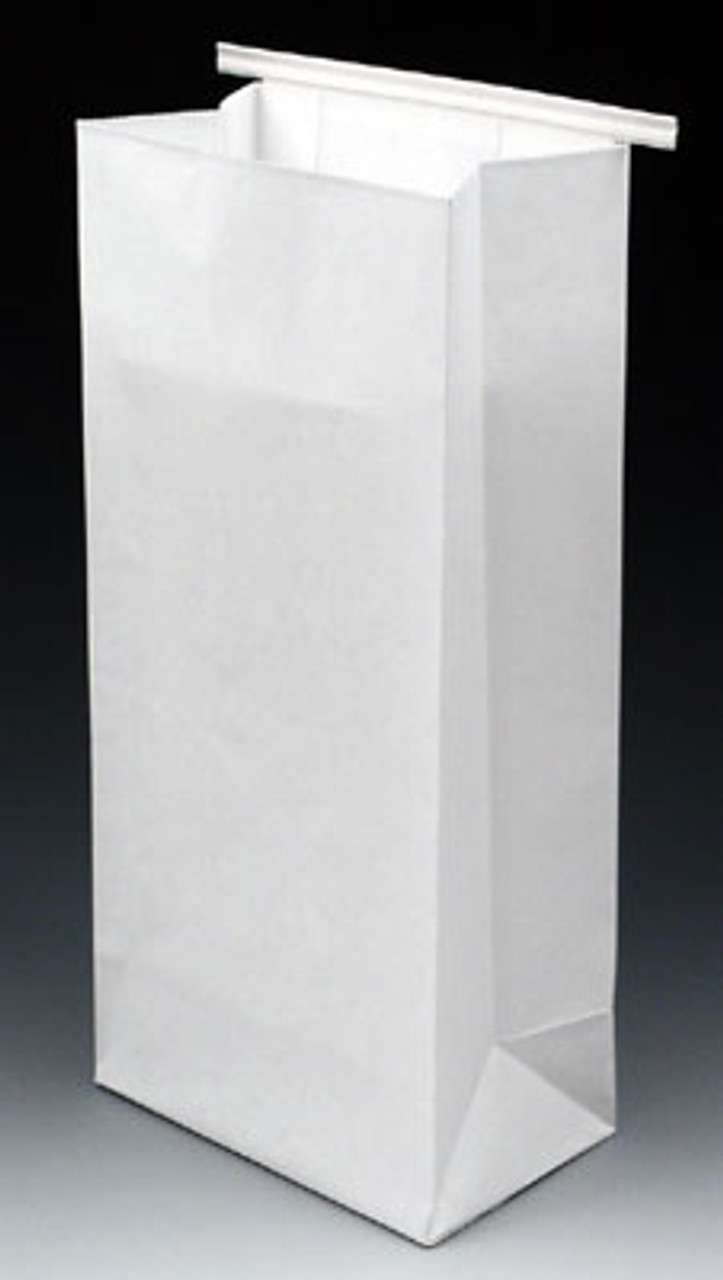 White Poly-Lined Gusseted Paper Bag with Tabs (50 lb.)