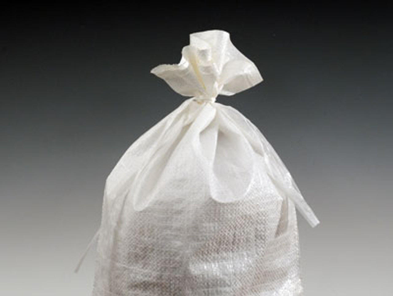14" x 26" Woven Polypropylene Bag with Attached Tie-String