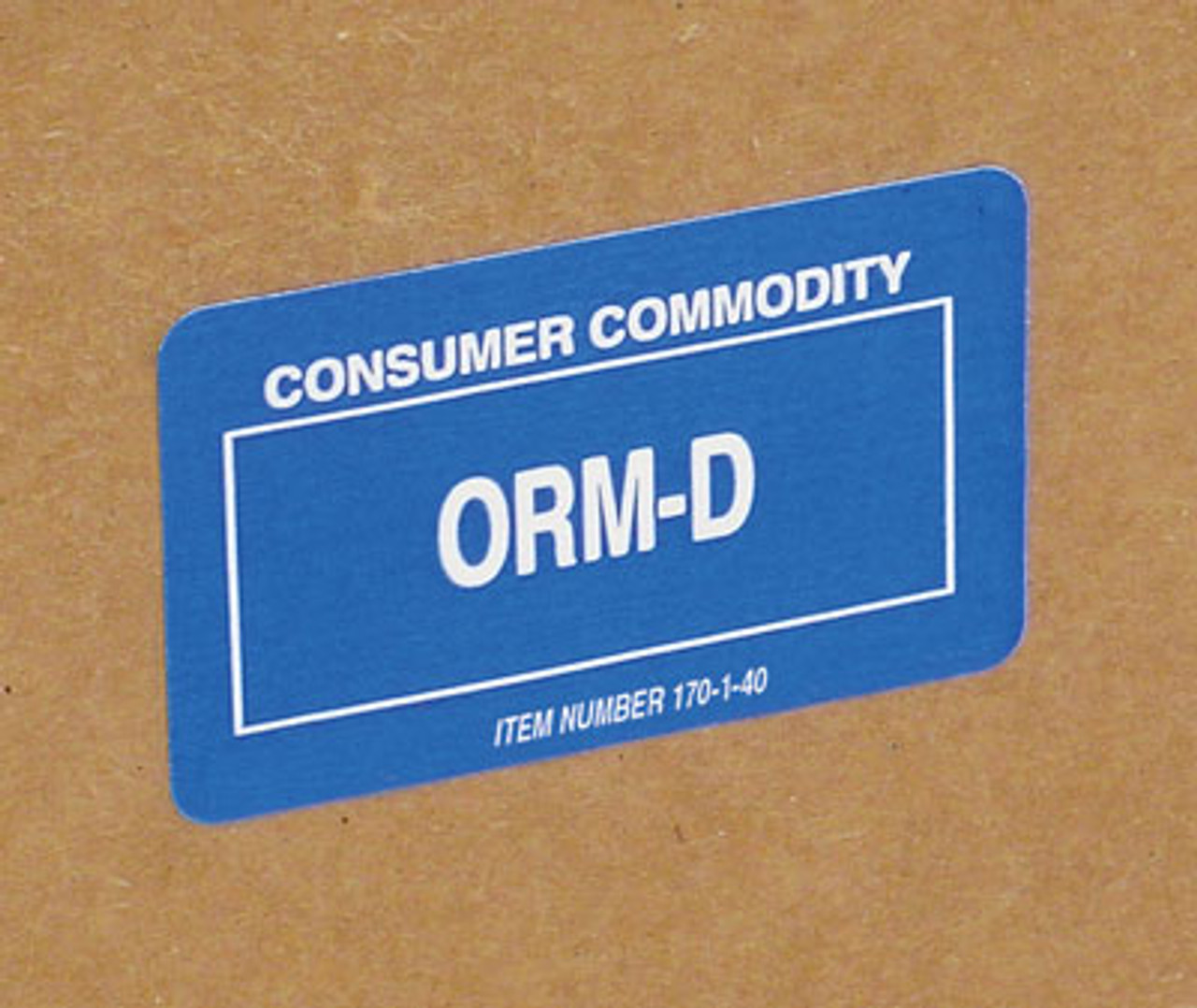 2-1/4" x 1-3/8" Consumer Commodity ORM-D Label (Qty) 500 Items