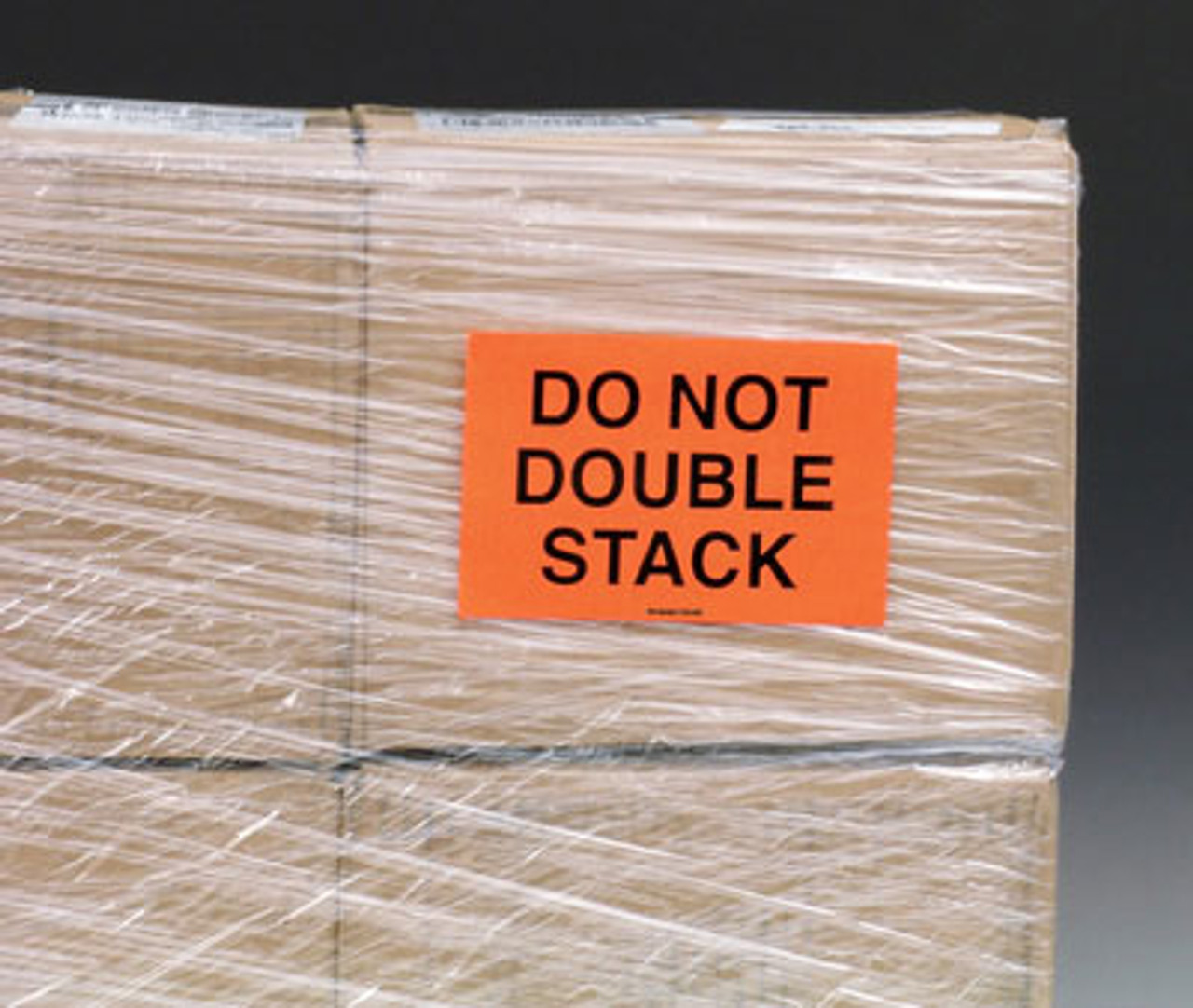 6" x 4" Fluorescent Shipping Label - "Do Not Double Stack" Message (Qty) 500 Items