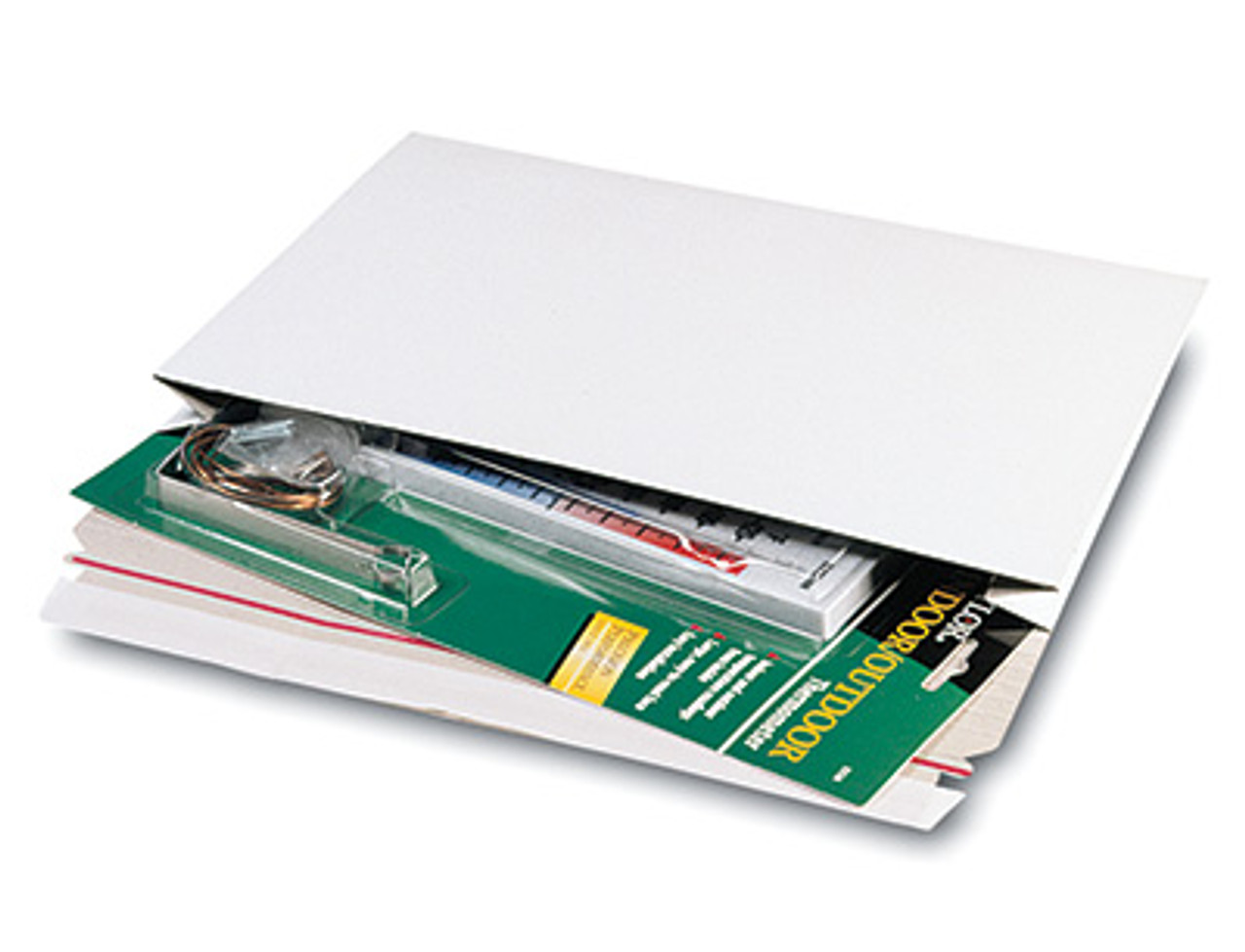 10" x 7-3/4" x 1" Stayflats Plus Expandable Peel-and-Seal Mailers - White (Qty) 100 Items