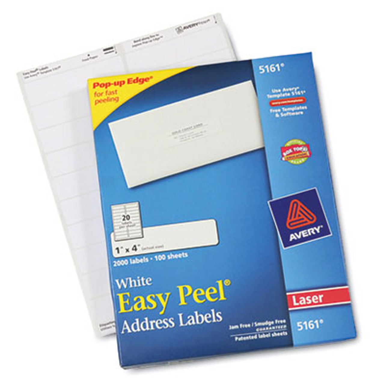 Avery Easy Peel Laser Printer Labels - White (100 Sheets per Package)