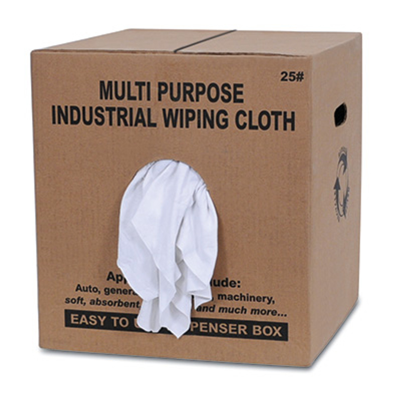 White T-Shirt Rags in a Dispenser Box - (sold by the box)