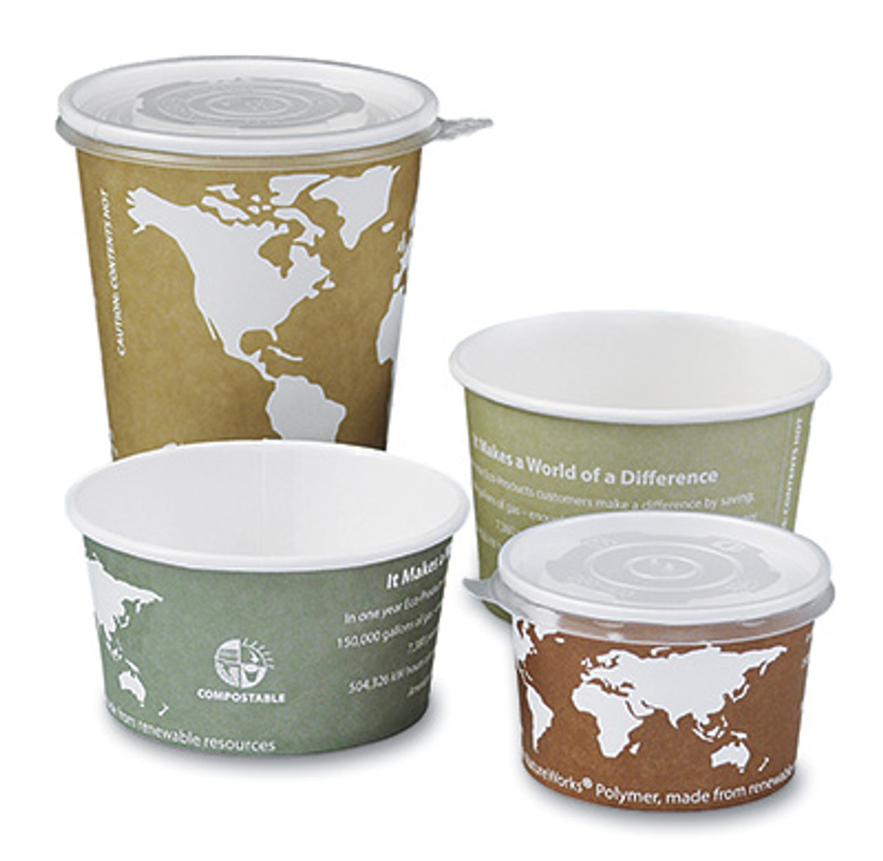 Translucent Vented Lids for Compostable Soup Cups (Qty) 50 Items