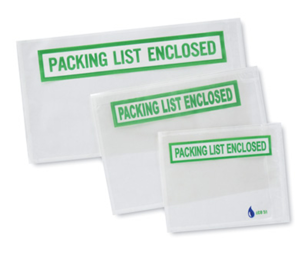 Eco Friendly Back-Loading Printed Packing List Envelopes - "Packing List Enclosed" (Qty) 1000 Items