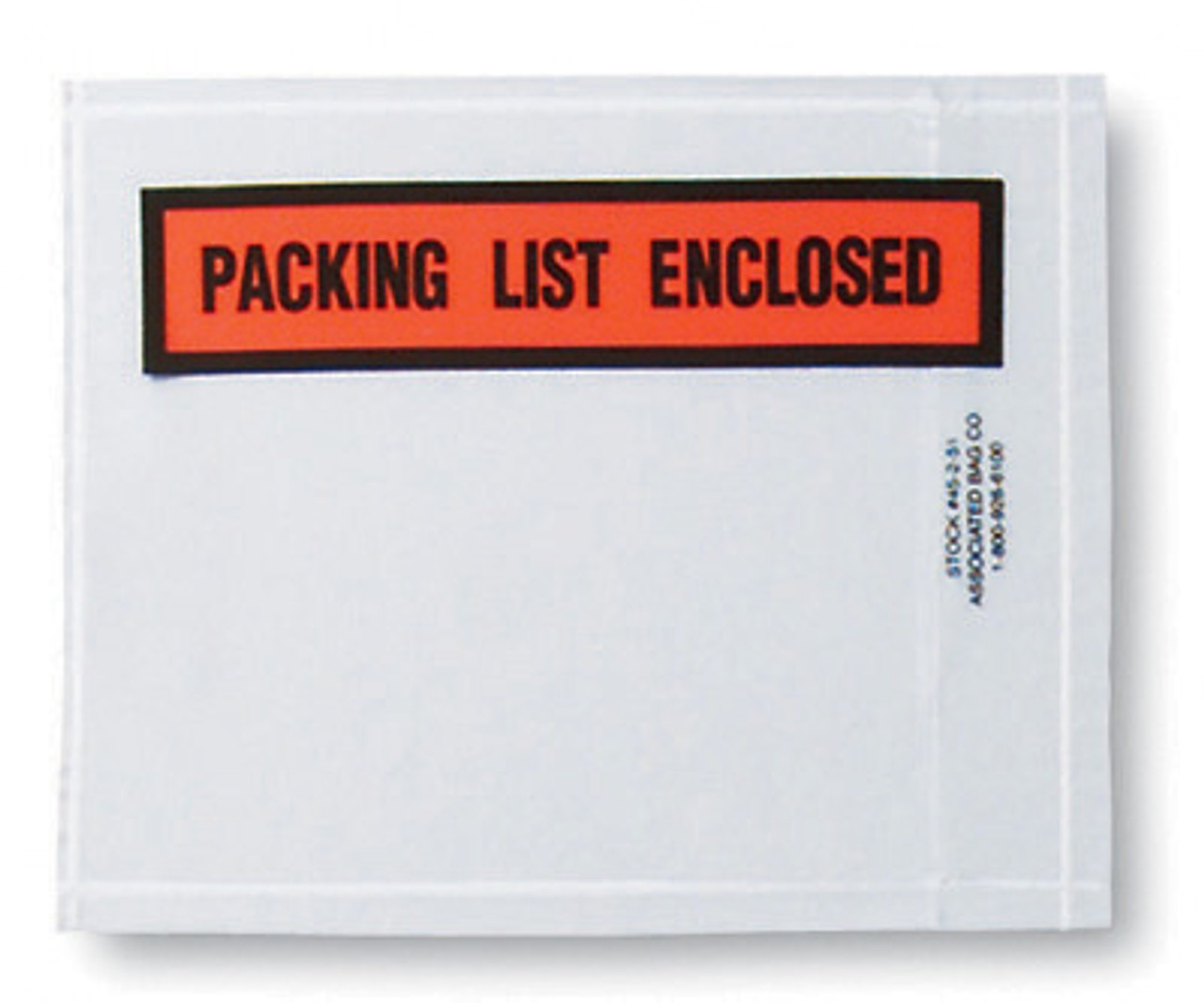 Back-Loading Printed Packing List Envelope - "Packing List Enclosed" (sold by the carton)