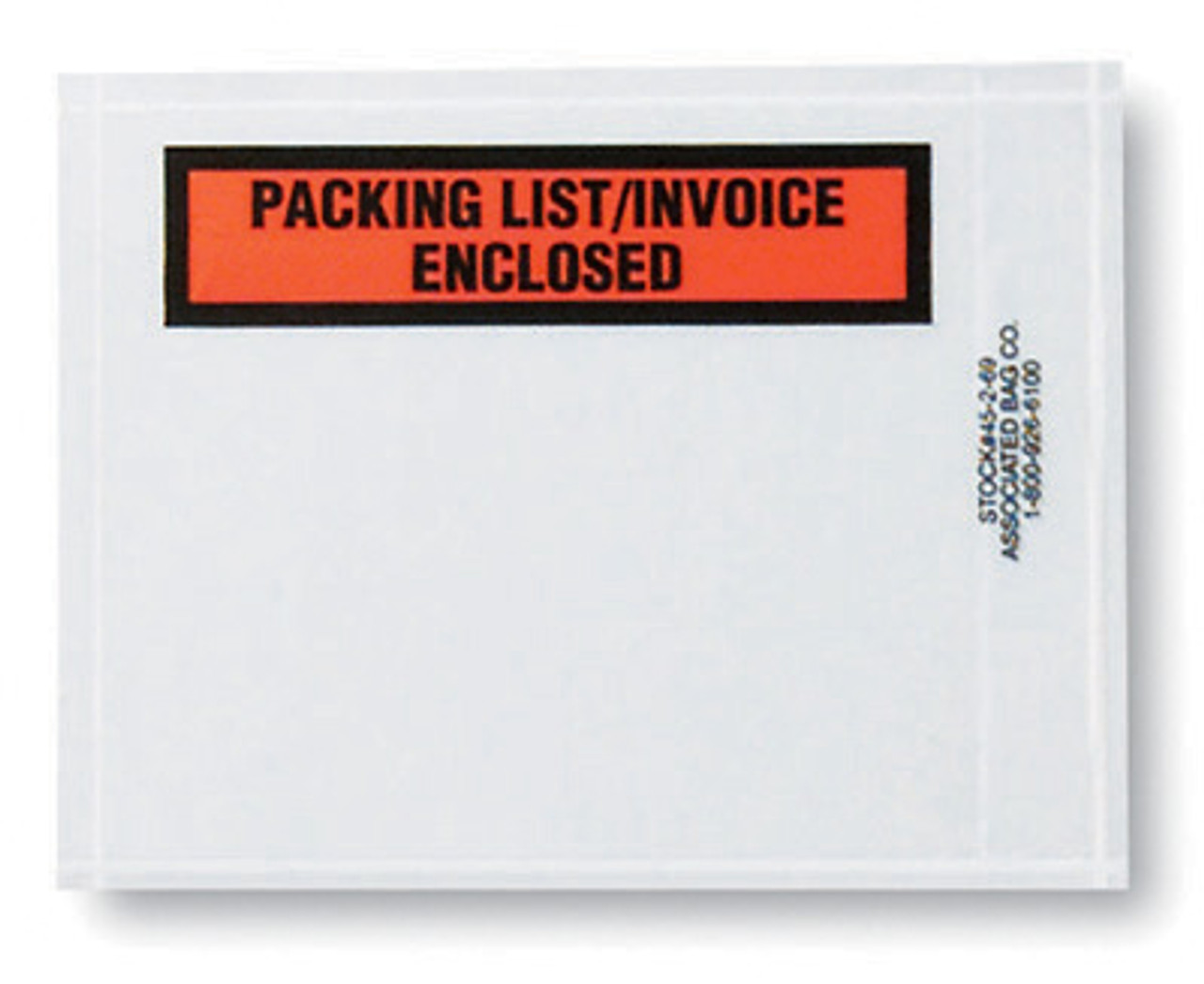 Back-Loading Printed Packing List Envelope - "Packing List/Invoice Enclosed" (Qty) 1000 Items