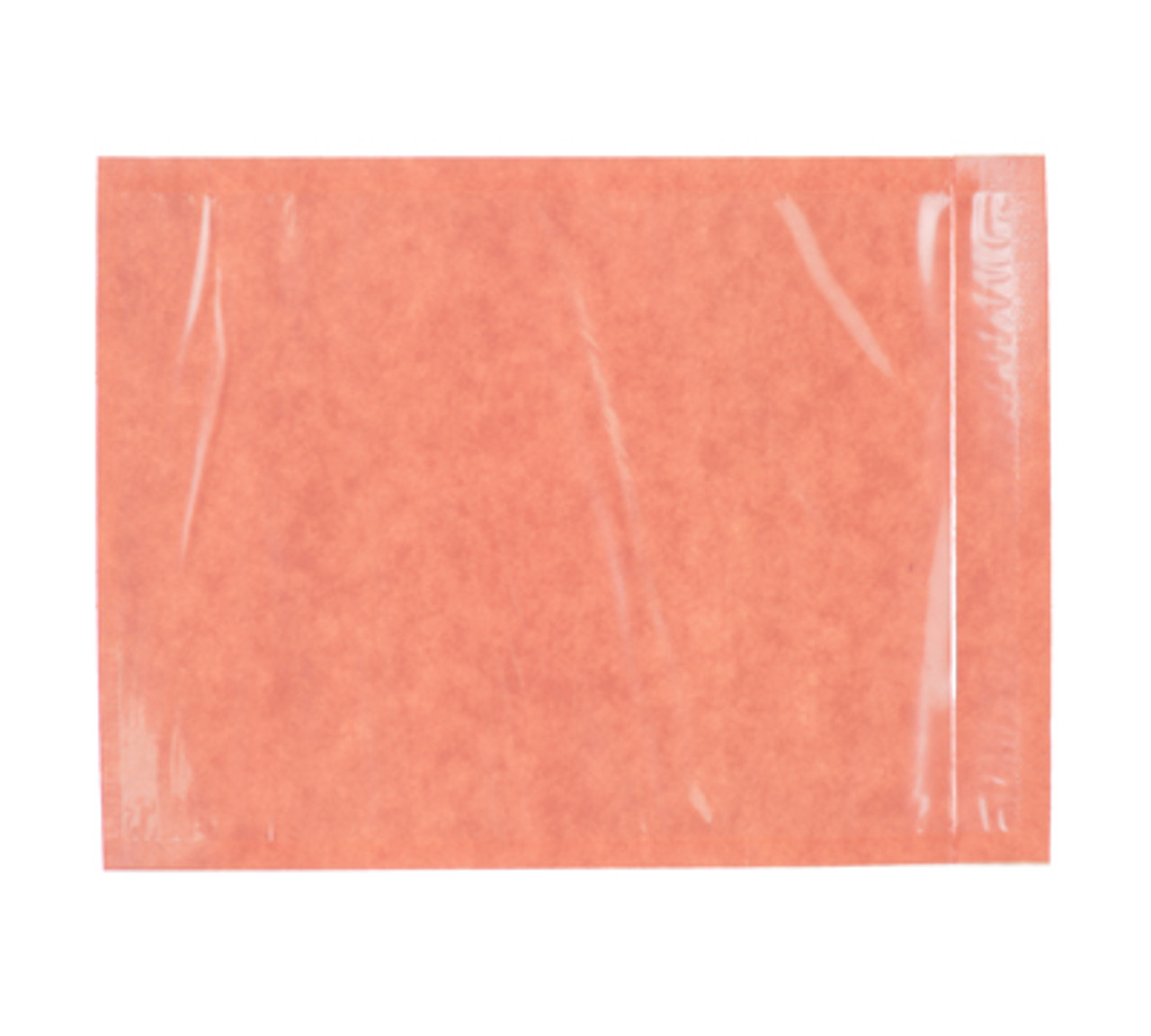 Back-Loading Packing List Envelope with Clear Front and Salmon Back