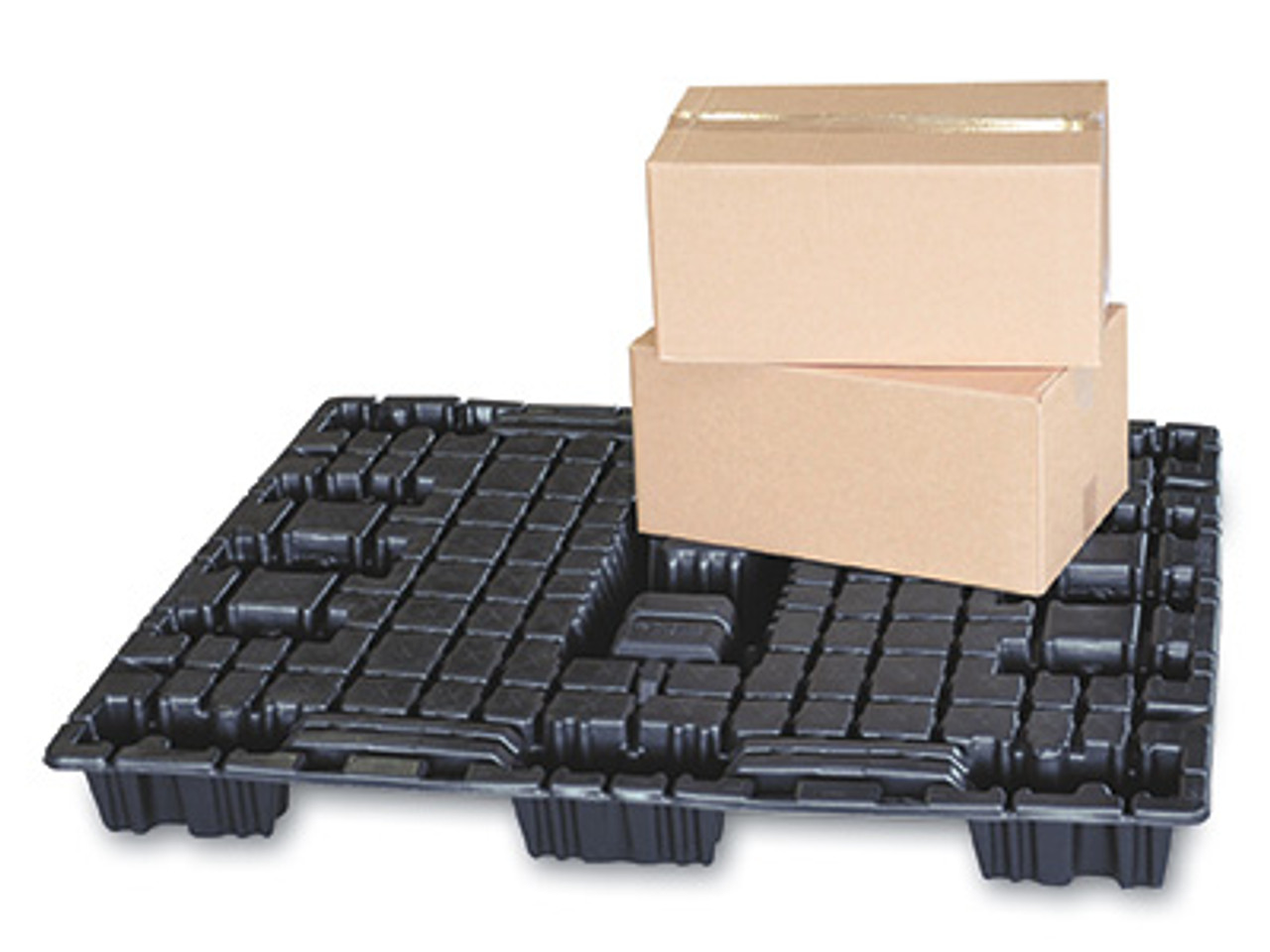 40" x 48" Trienda Nestable Export Plastic Pallet - Black (2,200 lb. Dynamic Capacity) (Qty) 1 Roll