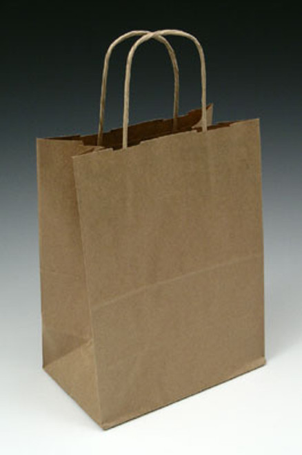 Kraft Paper Bag with Handles - (63 lb.) (Qty) 250 Items