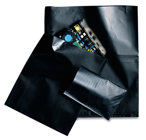 12" x 16" Electrically Conductive Flat Poly Bag - Black (4 mil) (Qty) 500 Items