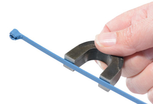 7" Metal Detectable Nylon Cable Tie with 50 lb. Tensile Strength - Blue (Qty) 1000 Items