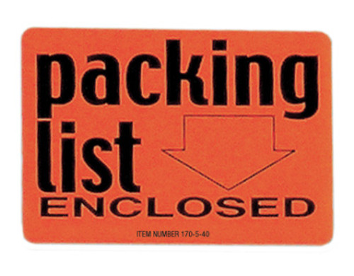 Fluorescent Shipping Label - Message Labels (Qty) 500 Items - 1 Roll