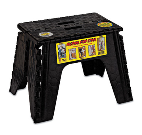 12" E-Z Foldz Folding Plastic Step Stool - Black (Qty) 1 Roll
