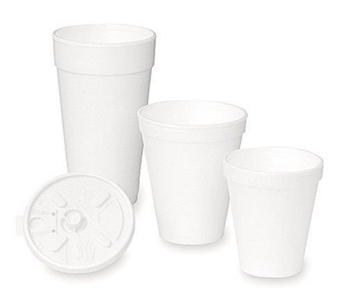 Styrofoam Beverage Cups - White (Qty) 1000 Items