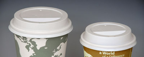 Dome Lids for Compostable Hot Beverage Paper Cups (Qty) 100 Items
