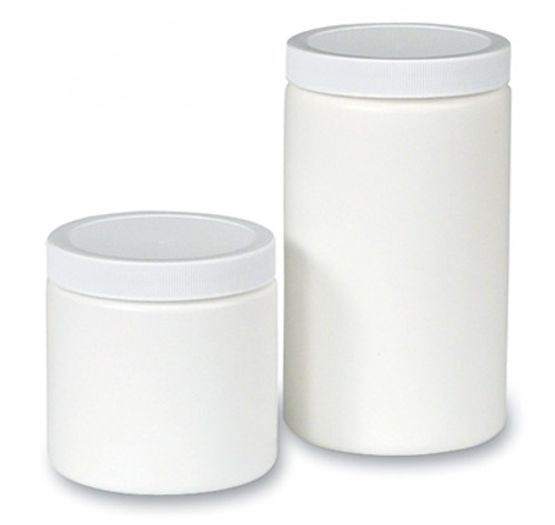 White Wide Mouth High Density Polyethylene Jar with Caps (Qty) 1 Roll