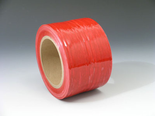 3" x 1000' Colored Narrow Cast Stretch Wrap - Red Tinted (80 Gauge) (Qty) 4 Items
