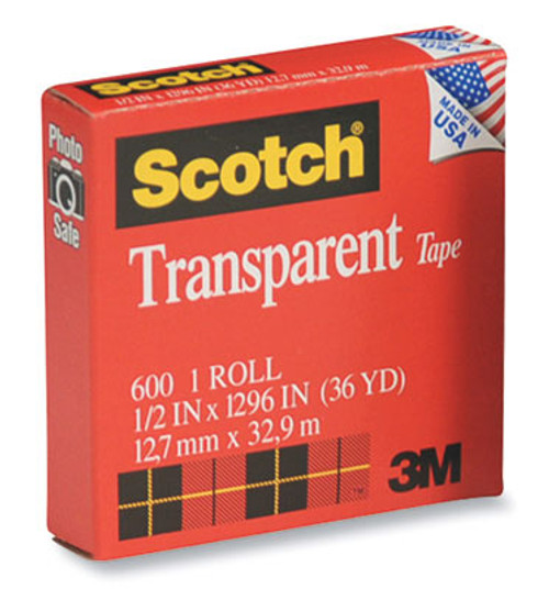 3M Scotch Transparent Tape (Qty) 1 Roll