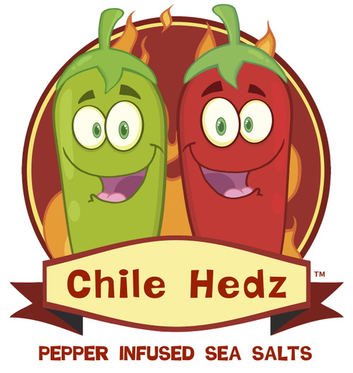 Chile Hedz™ - Chile Pepper Infused Sea Salts (retail product logo) by go lb. salt ® - store.golbsalt.com