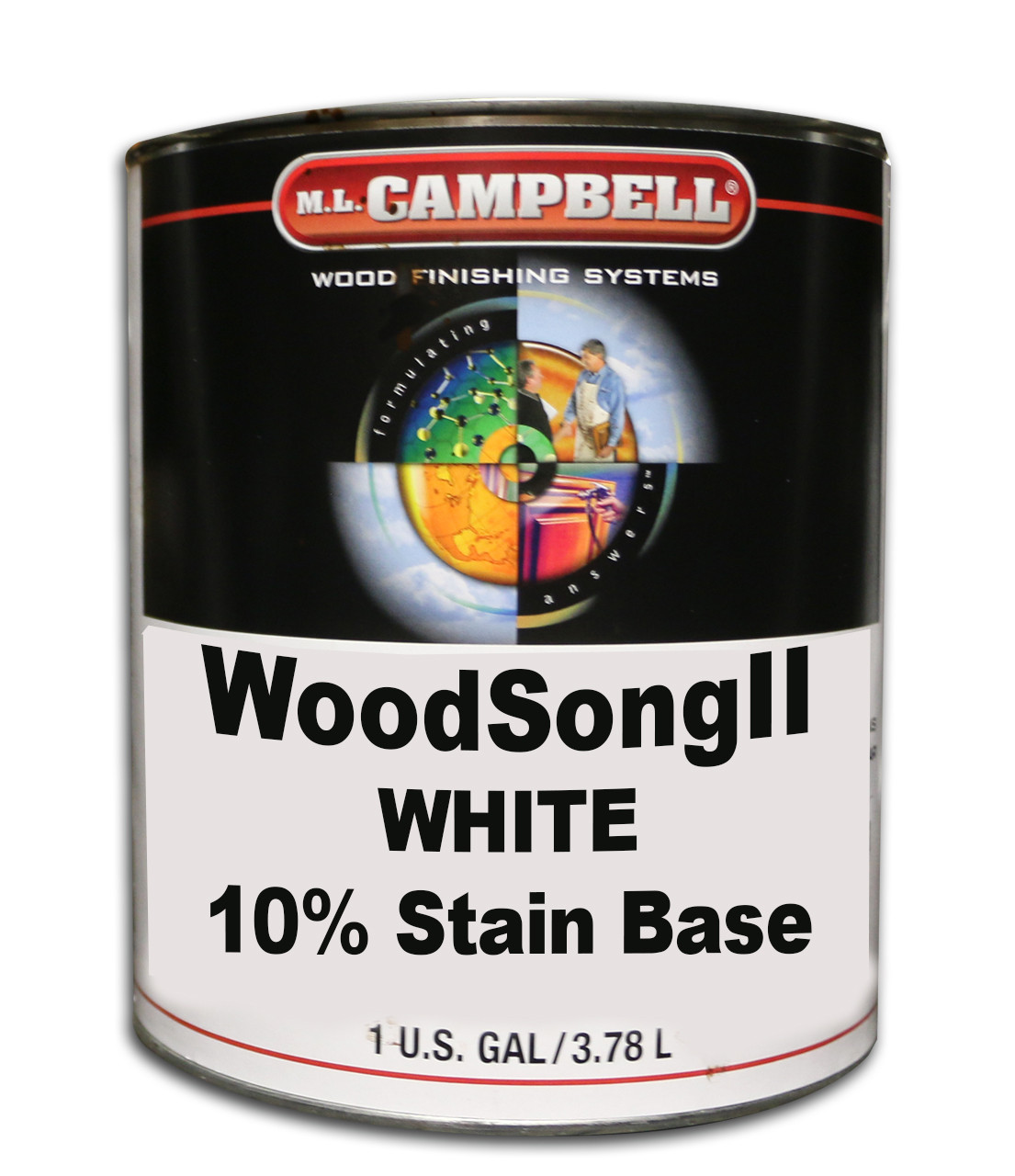 ML Campbell White Woodsong II 10% Stain Gallon