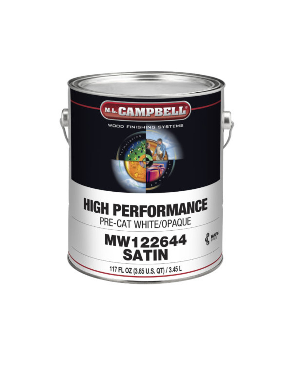 ML Campbell HP White/ Opaque Pre-Cat Lacquer Satin Gallon