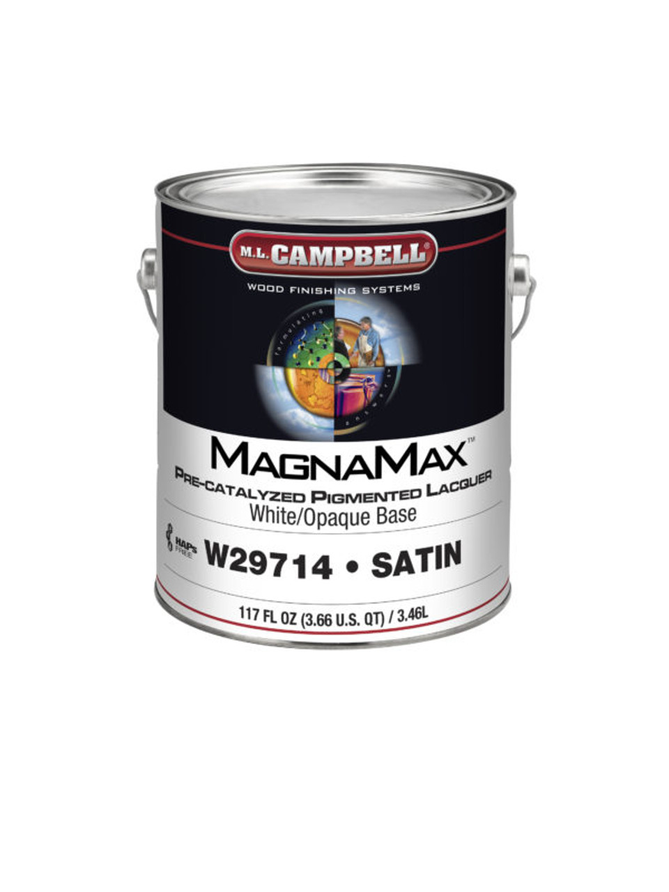 ML Campbell Magnamax White/ Opaque Pre-cat Lacquer Semi-Gloss Gallon
