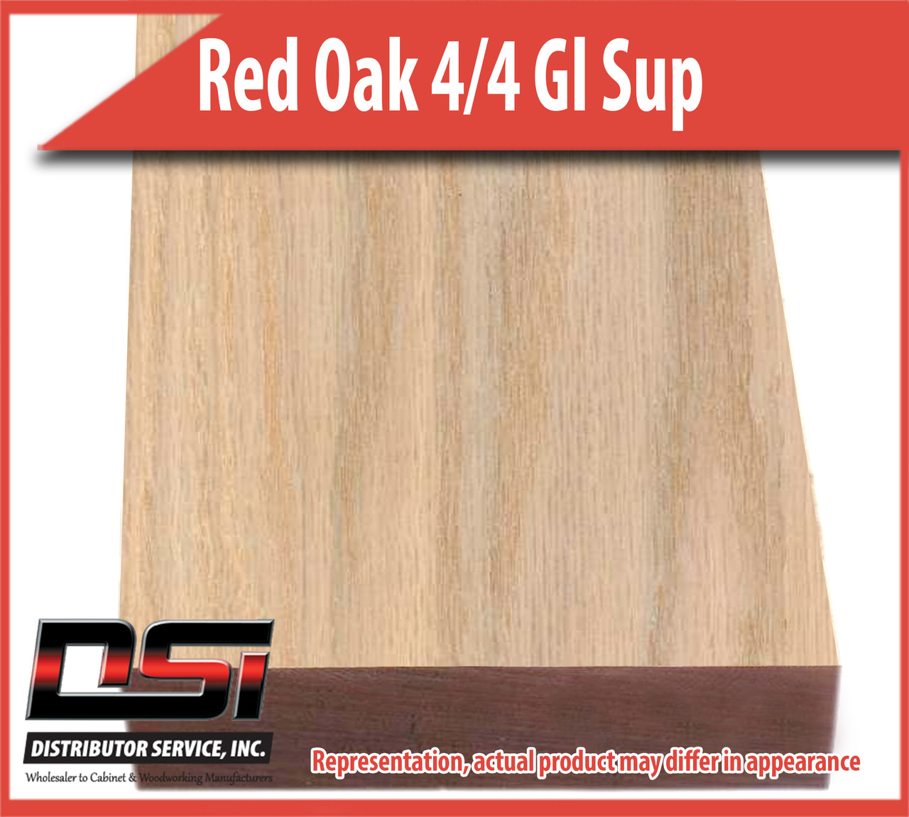 Domestic Hardwood Lumber Red Oak 4/4 Gl Sup  15/16" 8'