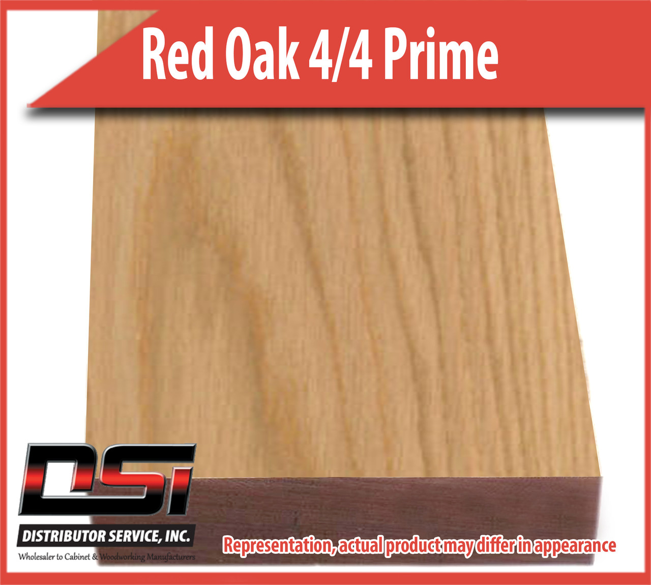 Domestic Hardwood Lumber Red Oak 4/4 Prime Color Sort 15/16" 8'