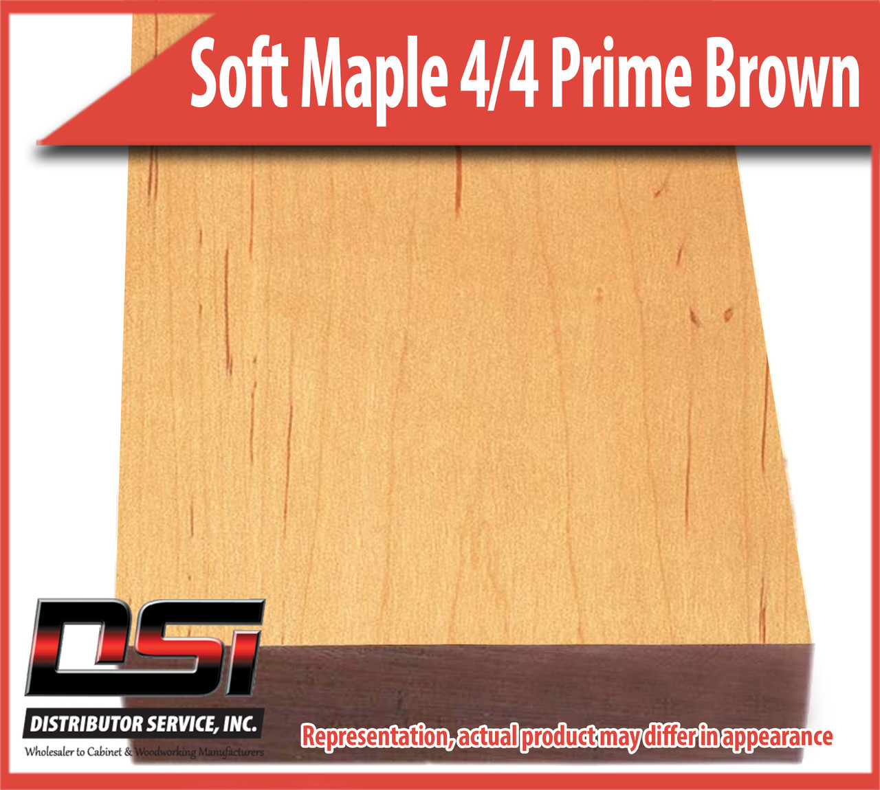 Domestic Hardwood Lumber Soft Maple 4/4 Prime Brown 15/16" 8'