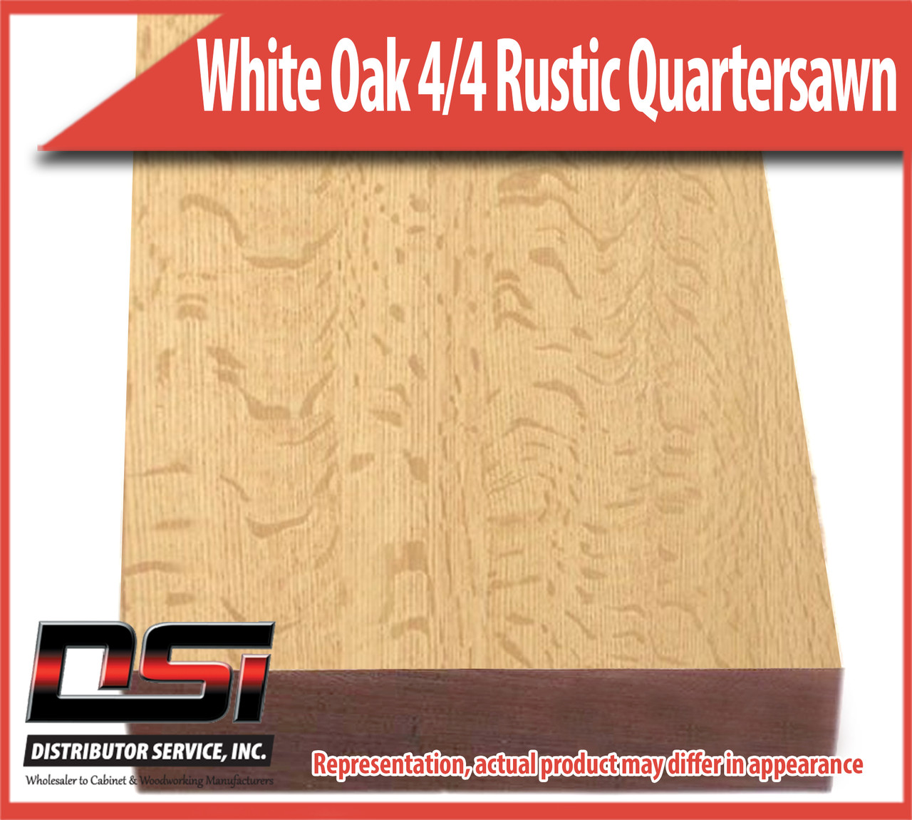 Domestic Hardwood Lumber White Oak 4/4 Rustic Quartersawn 15/16" 6-8'