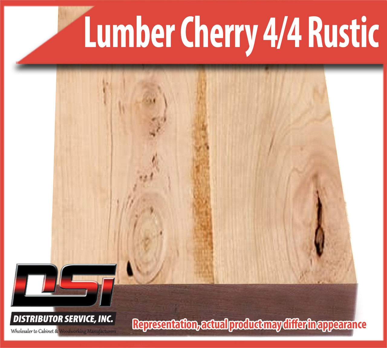 Domestic Hardwood Lumber Cherry 4/4 Rustic 90/50 Red 15/16" 9'-10