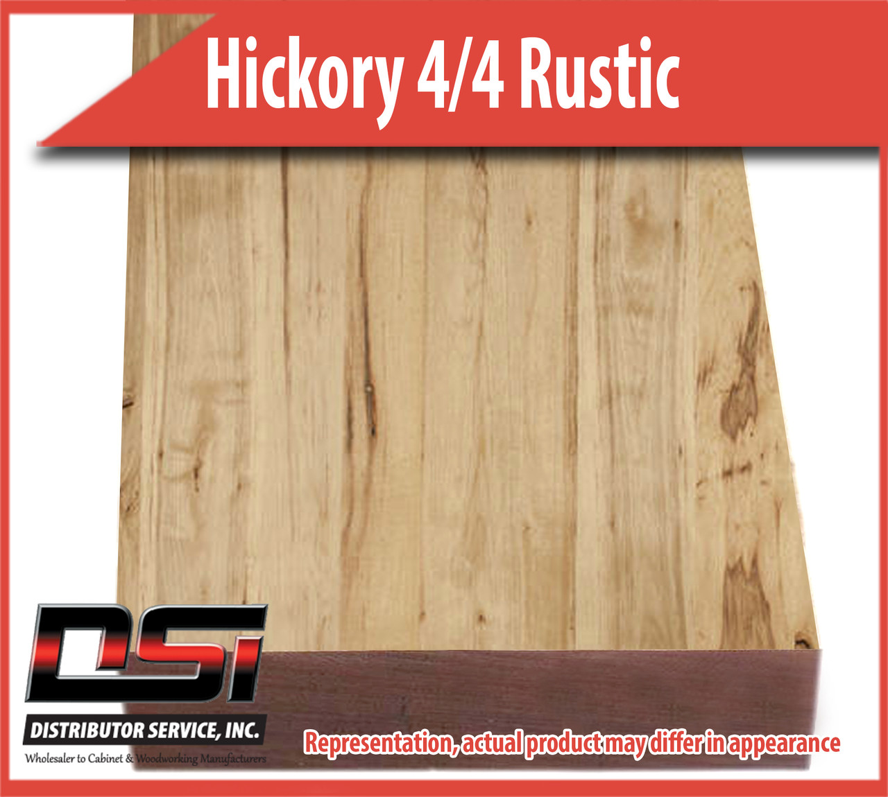 Domestic Hardwood Lumber Hickory 4/4 Rustic 15/16" 9'-10'