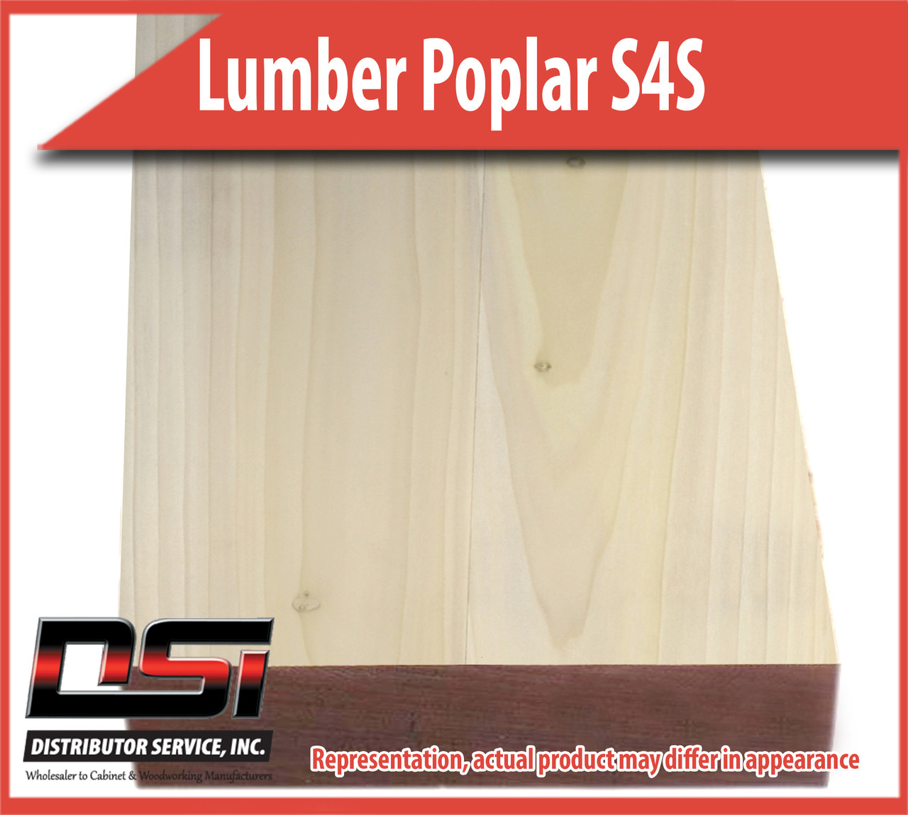 Domestic Hardwood Lumber Poplar S4S 3/4" X 5 1/2" X 10'