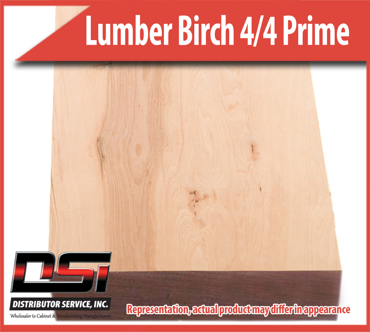 Domestic Hardwood Lumber Birch 4/4 Prime Sap 15/16" 9'