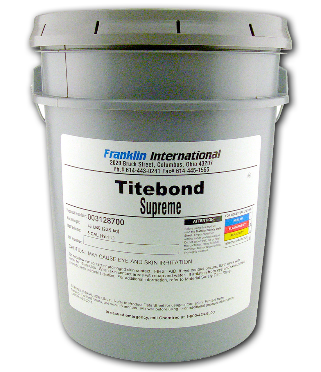 Franklin Titebond Supreme 5 Gallons #31287 Wood Glue