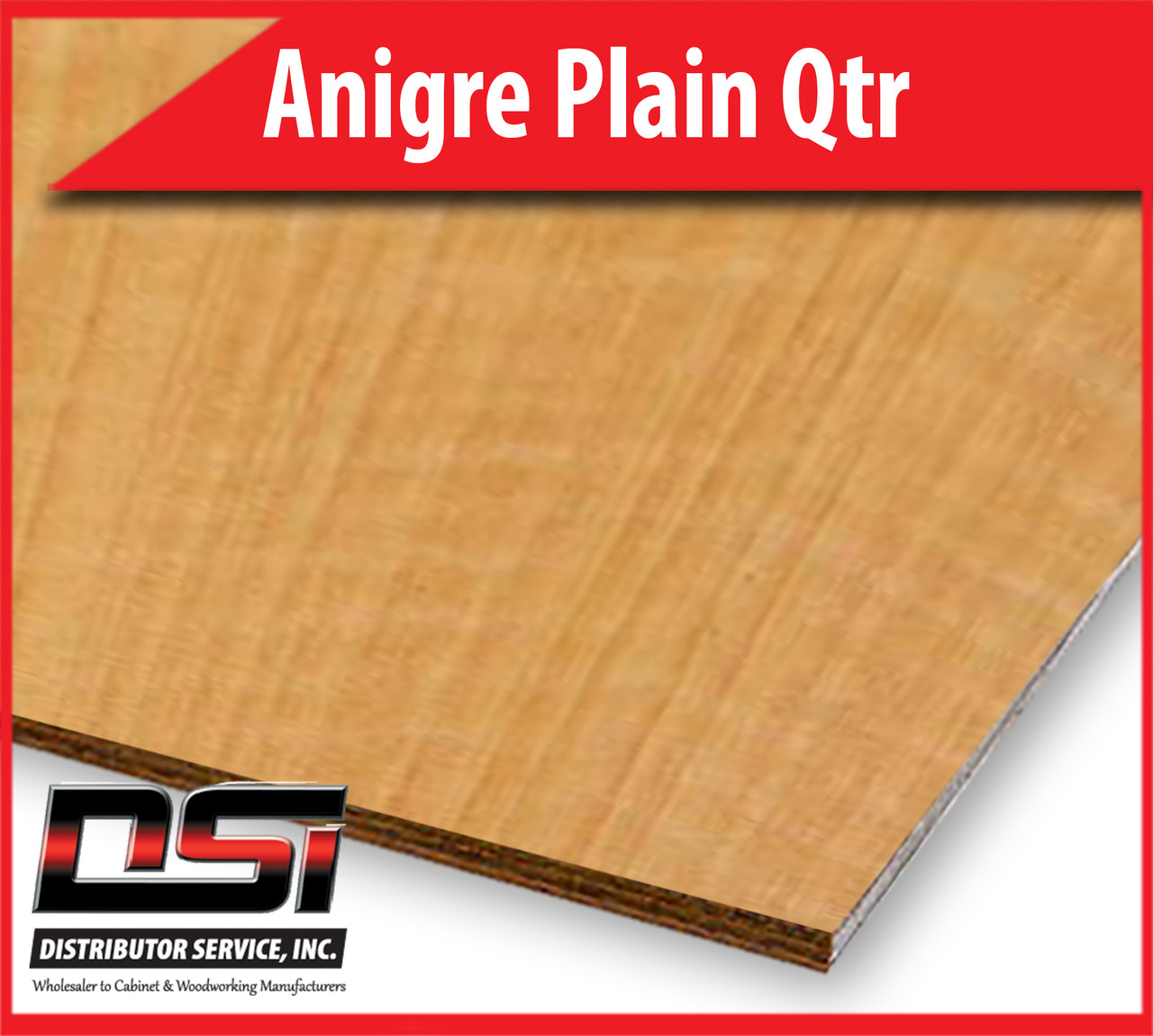 Anigre Plain Qtr Plywood Eurocore A-A 3/4" x 4x8