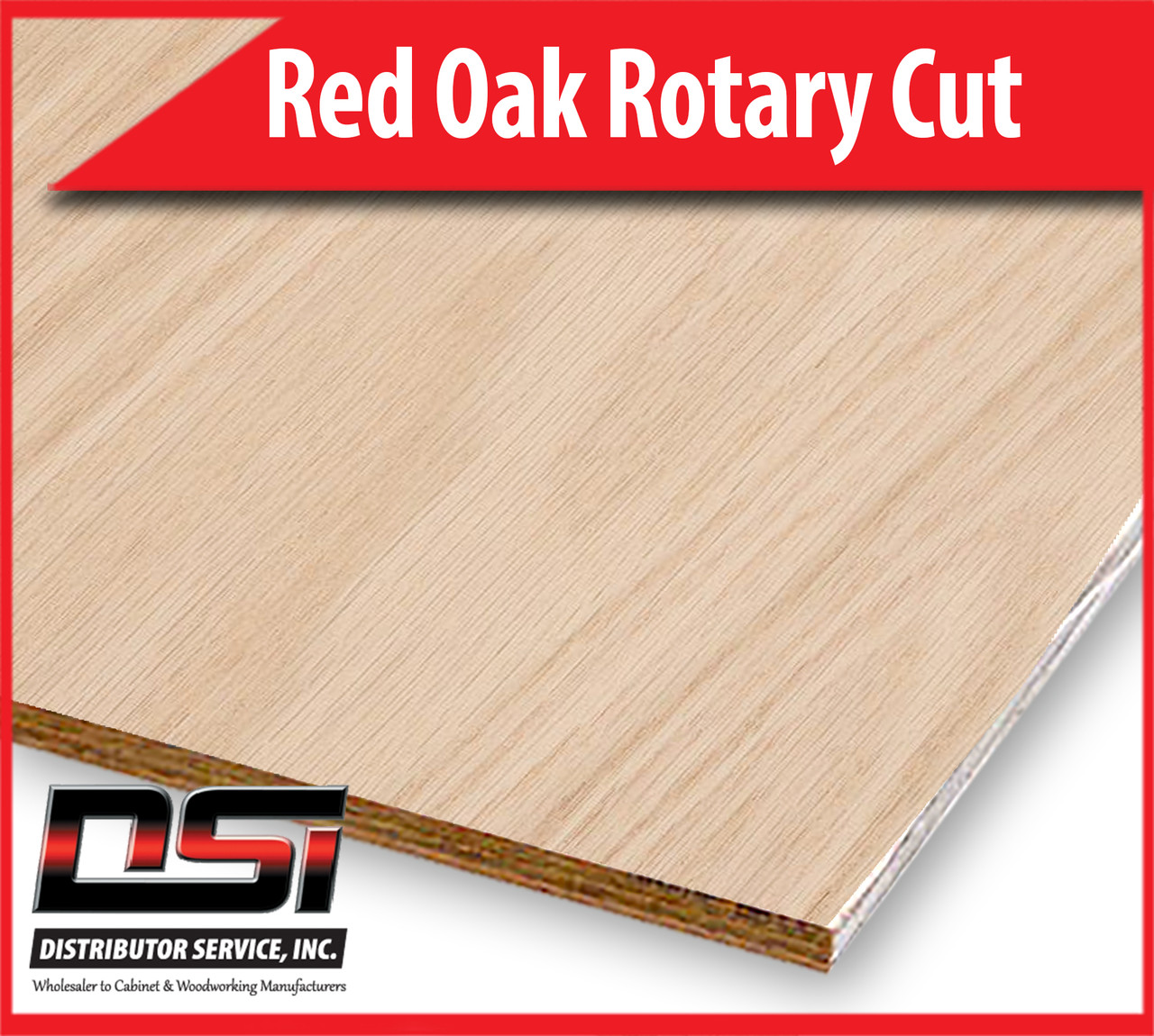 Red Oak Plywood Rotary Cut VC Cabinet Grade 1/4" x 4x9