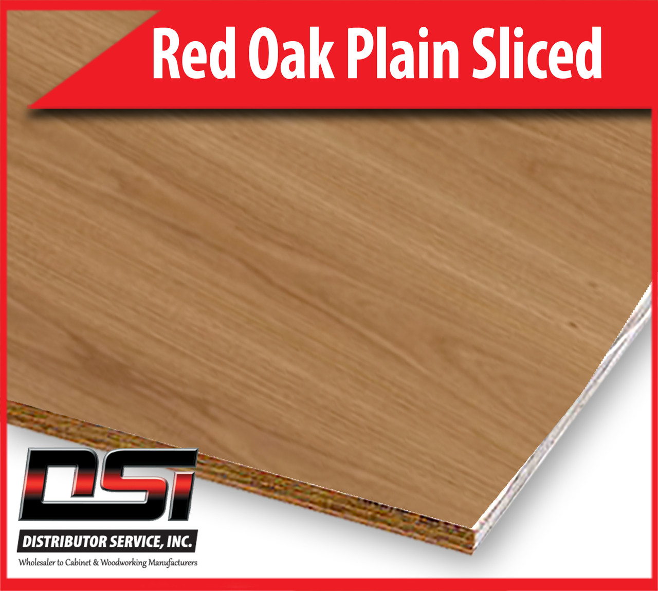 Red Oak Plywood Plain Sliced VC A3 HPVA Red Oak RC Back 3/4" x 4x8