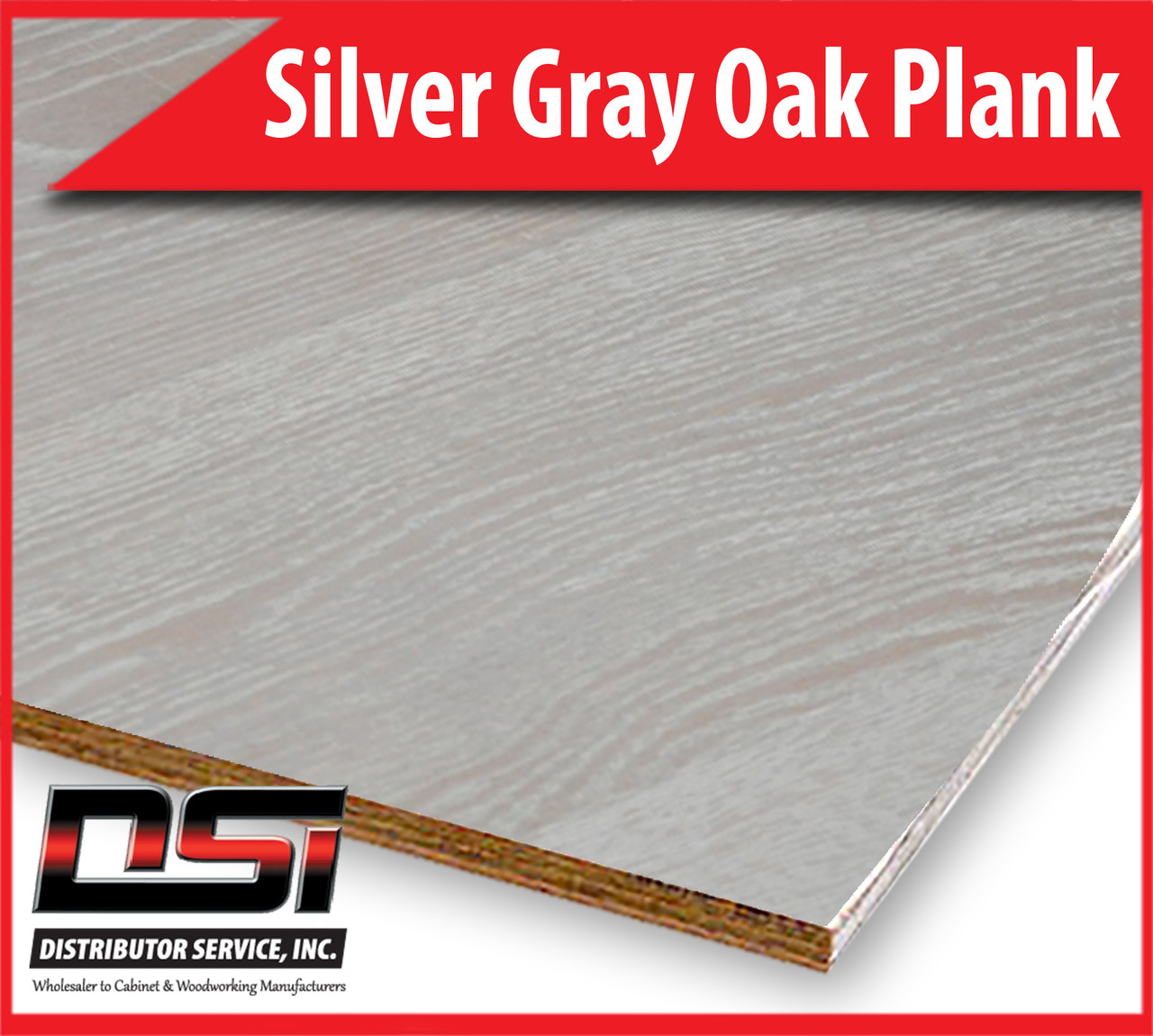 Silver Gray Oak Plank Plywood Eurocore A-3 1/2" x 4x8